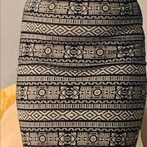 Brown and black skirt